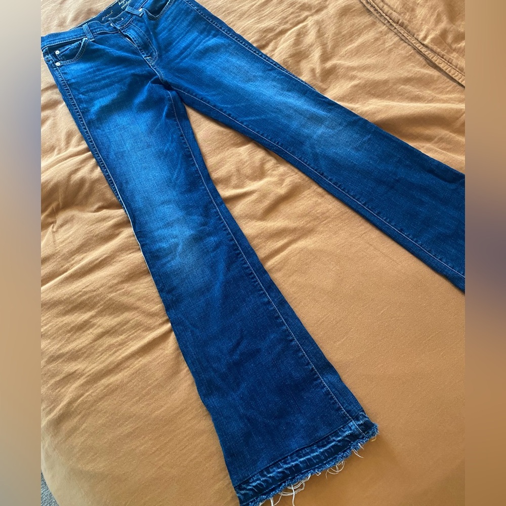 7 For All Mankind Women's Blue Boot Cut Jeans